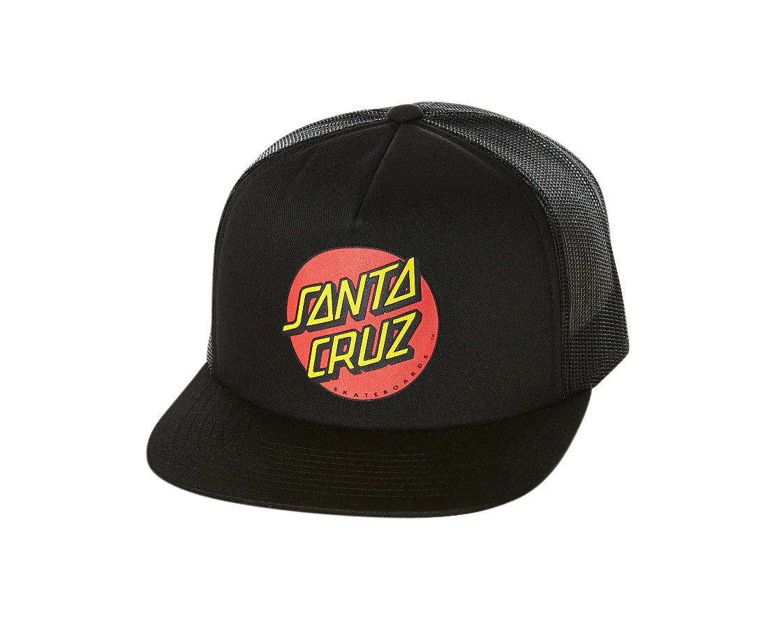 Santa Cruz Hat Classic Dot Trucker Cap Black