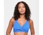 Target Ribbed Plunge Twist Front Bikini Swim Top