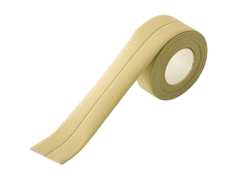 1 roll(Beige) Caulk Strip PVC Self Adhesive Sealing Tape Decorative Sealant Trim Waterproof Edge Protector