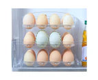 Foldable Egg Storage Container Simple 3 Layers Egg Protection Plastic Egg Tray Container Organizer for Home Kitchen,Transparent White