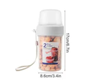 Large Double Salad Container, Yogurt Cup Sealer, Storage Seal, Double Container with Lanyard (150ml+330ml)