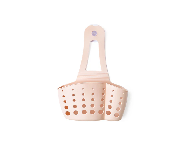 Pink Kitchen Sponge Holder Sink Caddy Organizer Sink Hanging Basket Soap Dishwashing Liquid Drainer Rack Draining Basket