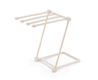 Washcloth Holder Foldable Hand Towel Holder Vertical Dish Cloth Storage Rack for KitchenBeige