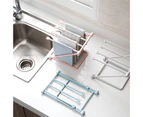 Washcloth Holder Foldable Hand Towel Holder Vertical Dish Cloth Storage Rack for KitchenBeige