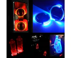 2pcs Solar LED Cup Pad Holder RGB 7 Colors Lights USB Car Bottle Bottom Mat