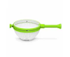 Rotating Drain Basket for Vegetable and Fruit Cleaning, Dehydration, Drainage, and Water Throwing Household Rotating Drain Basket