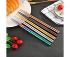 2pcs Stainless Steel Chopsticks Ultra Lightweight Standard Length Rice, Noodles and Sushi Reusable Cutlery Kitchenware