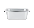 1pcs Stainless Steel Food Buffet Basin Plates Pots Tray Dishes Holder Square Food Container