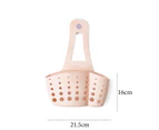 Pink Kitchen Sponge Holder Sink Caddy Organizer Sink Hanging Basket Soap Dishwashing Liquid Drainer Rack Draining Basket