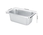 1pcs Stainless Steel Food Buffet Basin Plates Pots Tray Dishes Holder Square Food Container