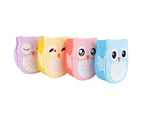 Plastic Portable Cartoon Owl Lunch Box Food Safe Microwave Storage Container（blue）