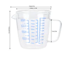 Heat Resisting Glass Measuring Cup Milk Scale Measuring Jug with Lid Kitchen Utensil(500ml )