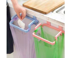 Pink Kitchen Hanging Rubbish Bag Rack Garbage Storage Holder Bathroom Trash Hanger