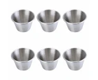 6PCS Outdoor Stainless Steel Wine Glass Unbreakable 70ml Portable Wine Cup for Camping