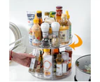 Transparent Kitchen Turntable Spice Organizer Rotatable Pantry Food Storage Container for Kitchen Cabinets