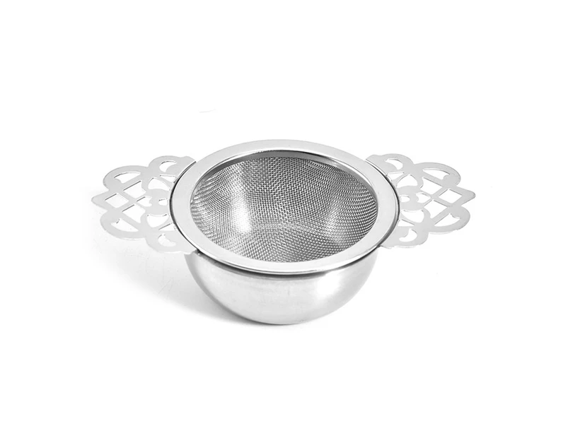 Tea Strainers with Drip Bowl Stainless Steel Tea Infuser Set Tea Filter with Double Wing Handles