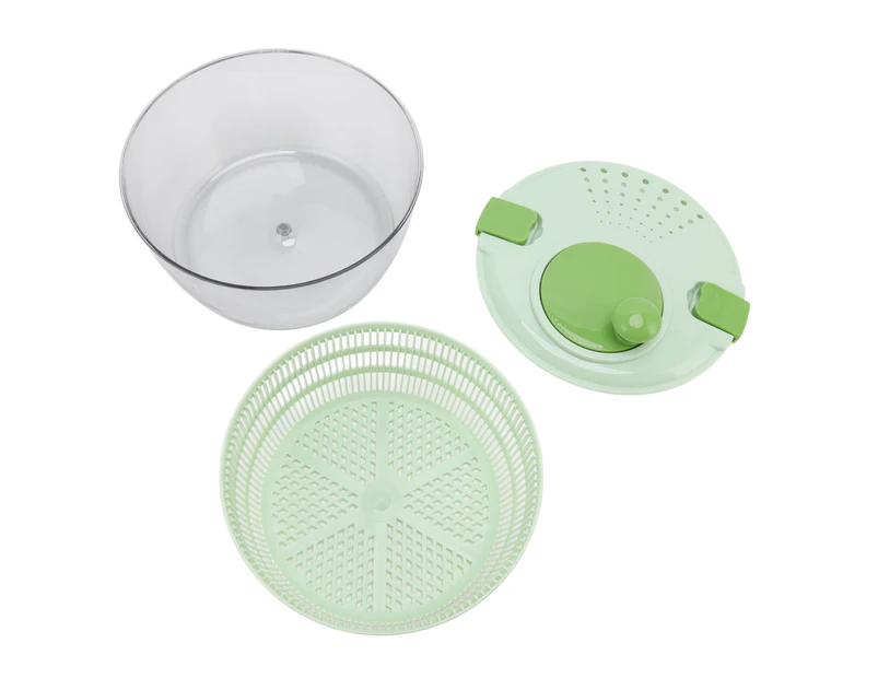 4L Vegetable Dryer PP Salad Spinner Multifunction Salad Drainer Bowl for Home Kitchen Green