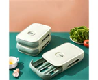 Drawer Egg Carton Large Capacity Egg Holder Multi Layer Chicken Egg Storage Container with Lid for Refrigerator Green