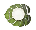 Artificial Plant Leaves Table Mats Heat Insulation Non-Slip Placemat Simulation Turtle Back Leaf Table Mats