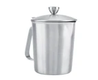 Stainless Steel Coffee Cup Mug Milk Frothing Pitcher Jug with Lid for Latte Coffee Art for Office Kitchen,500ml