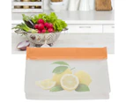 Environmentally Friendly Leakproof Reusable Food Vegetables Storage Bags for Home,Orange Large