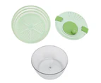 4L Vegetable Dryer PP Salad Spinner Multifunction Salad Drainer Bowl for Home Kitchen Green