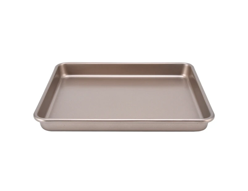 Baking Pan Nonstick Food Grade Carbon Steel Bakeware Heating Evenly 0.8mm Thick Baking Tray Baking Sheet for Household A 10 Shallow Plate 11in