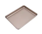 Baking Pan Nonstick Food Grade Carbon Steel Bakeware Heating Evenly 0.8mm Thick Baking Tray Baking Sheet for Household A 10 Shallow Plate 11in