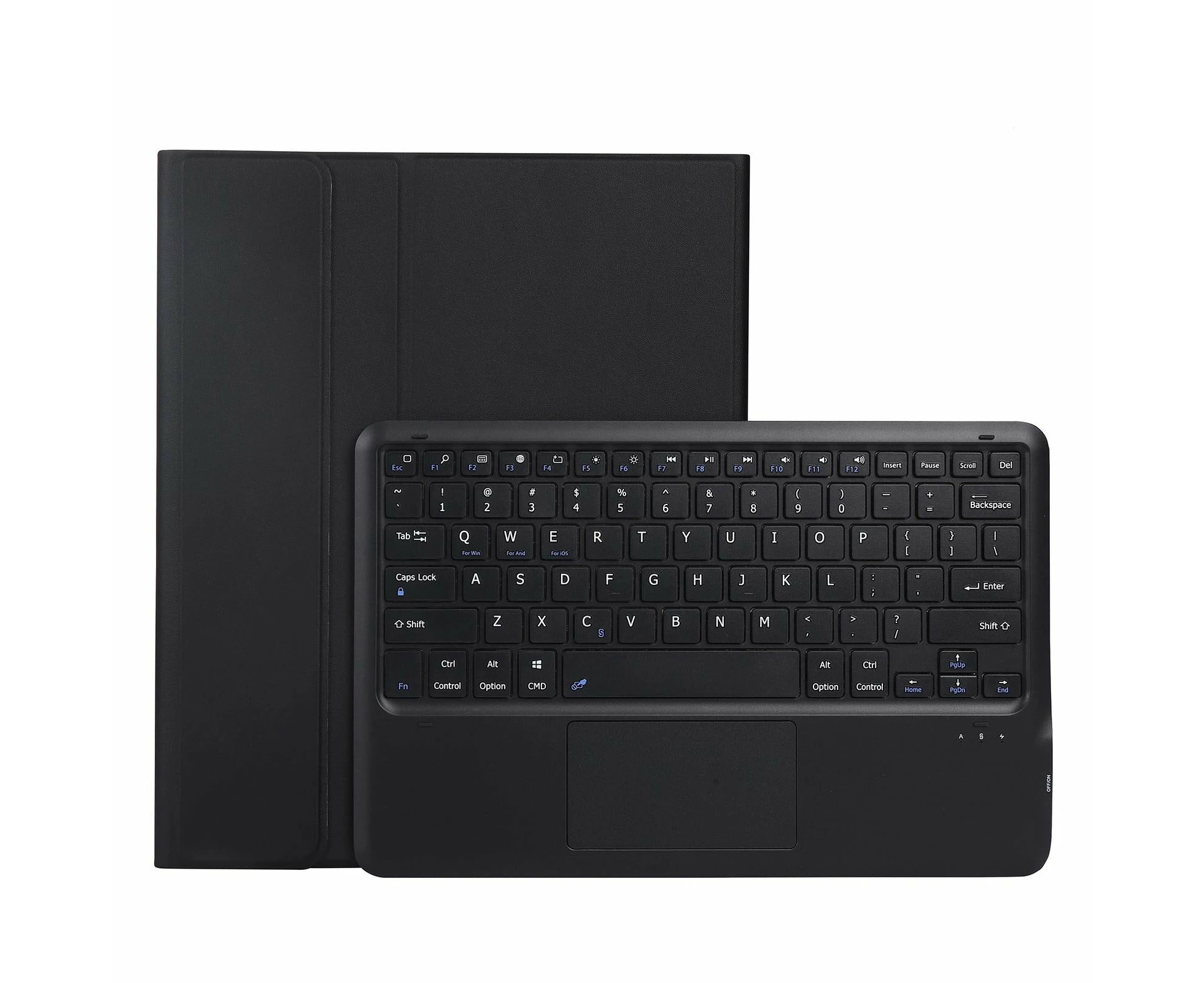 Ultra-Thin Abs Detachable Bluetooth Keyboard Tablet Case With Touchpad & Pen Slot & Holder For Ipad Pro 12.9 2021 / 2020 / 2018