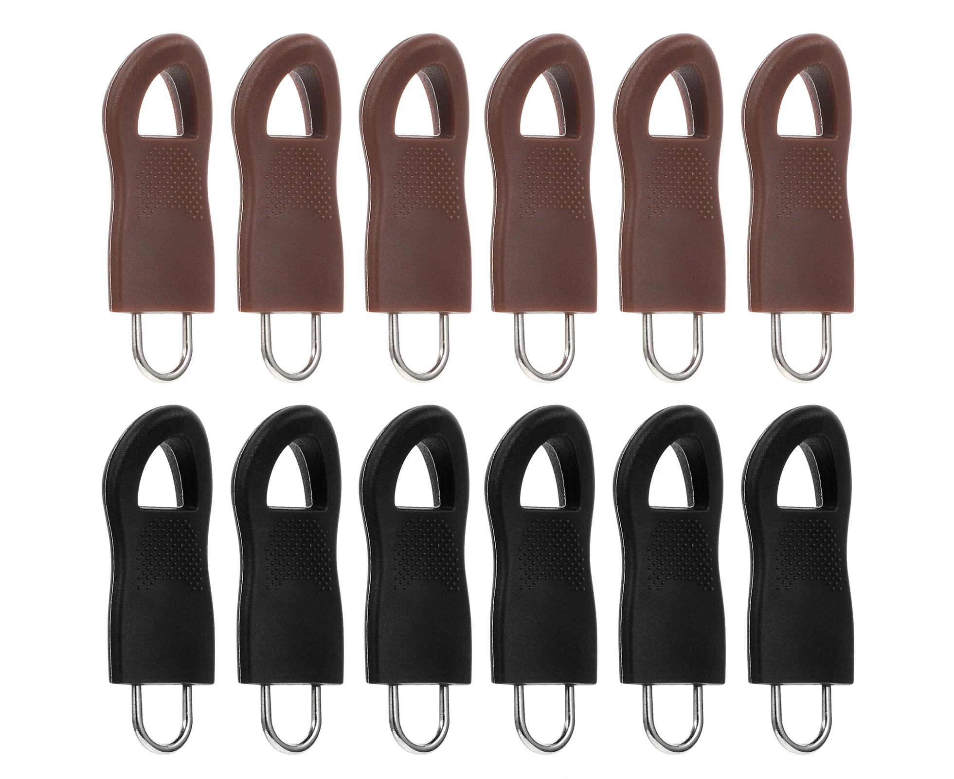 12Pcs All-purpose Bag Zipper Head Clothing Pull Tab Garment Coat Zipper Supplies