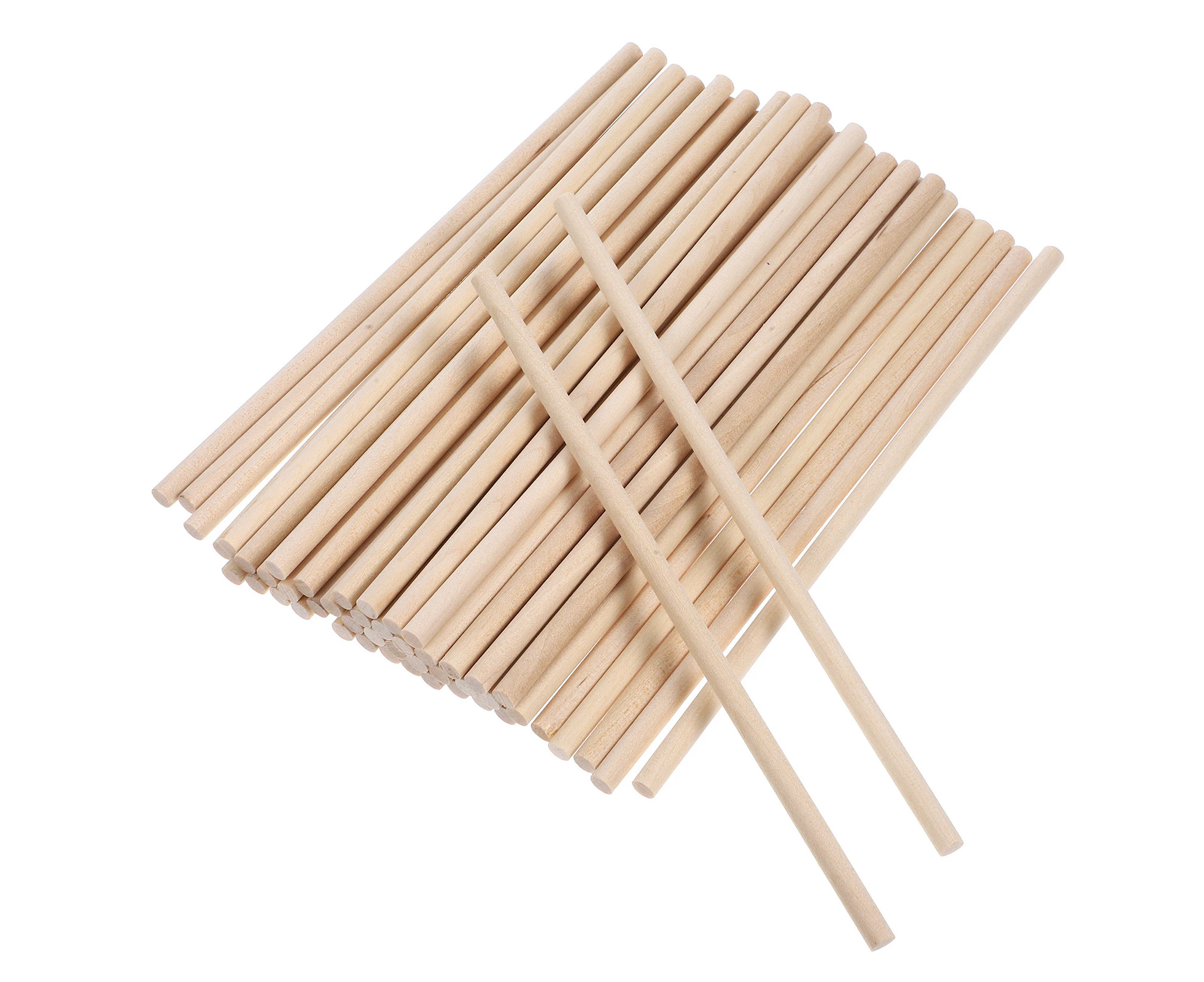 50pcs Natural Wooden Dowel Rod Unfinished Craft Stick Unfinished Natural Wood Craft Dowel Rod Supply For DIY Project Macrame