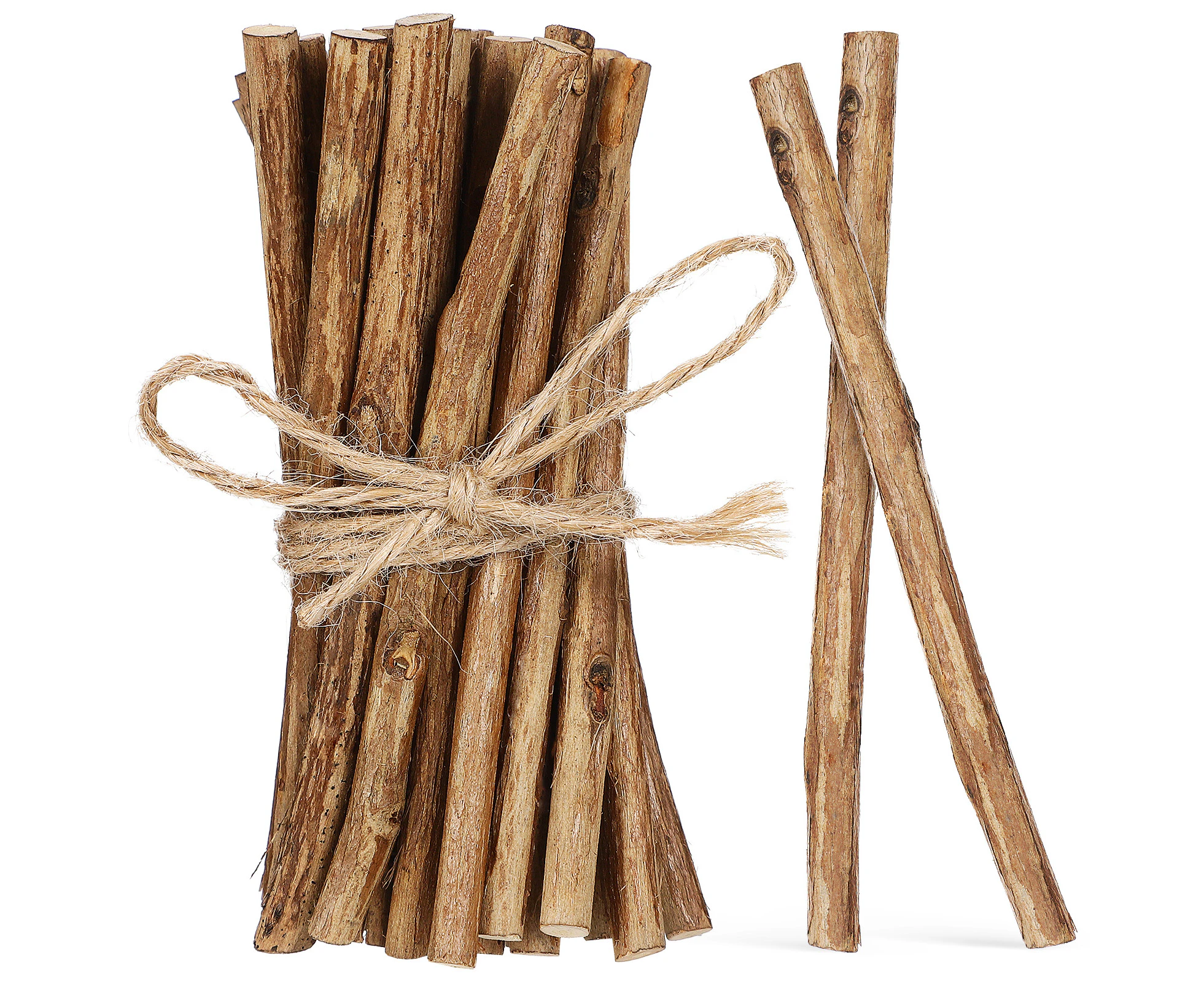 50 Pcs Wooden Sticks for Crafts Natural Style Branches Craft Log Sticks Rustic Home Decors