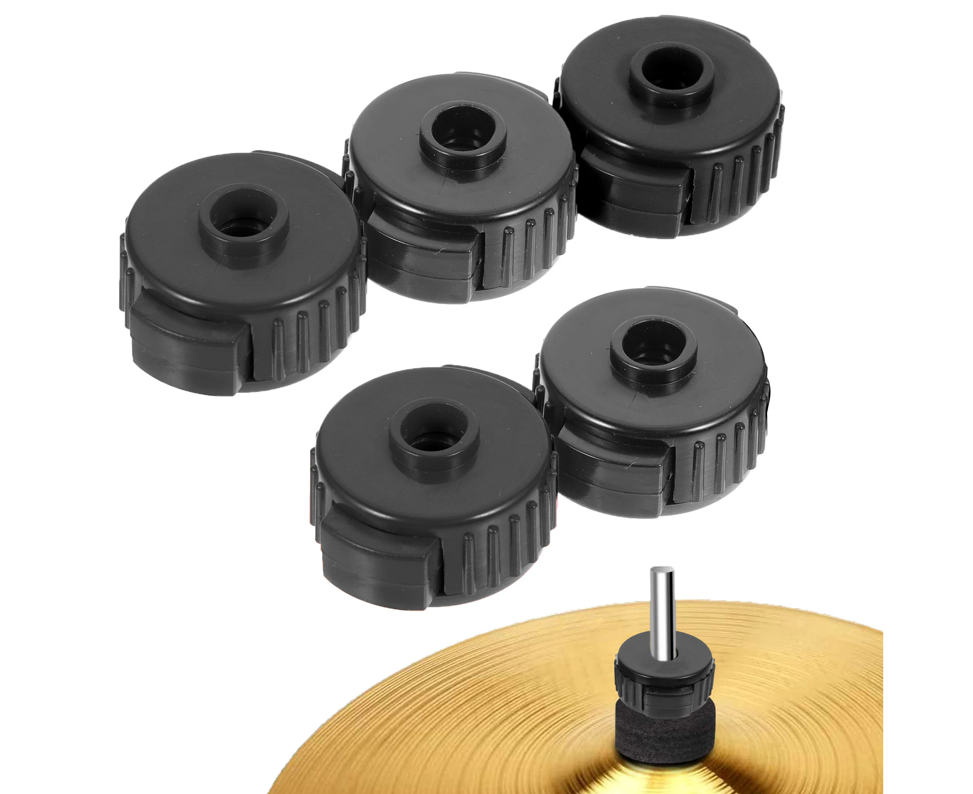 5pcs Plastic Drum Quick Nuts Cymbal Nuts Quick Release Drum Accessories Kit