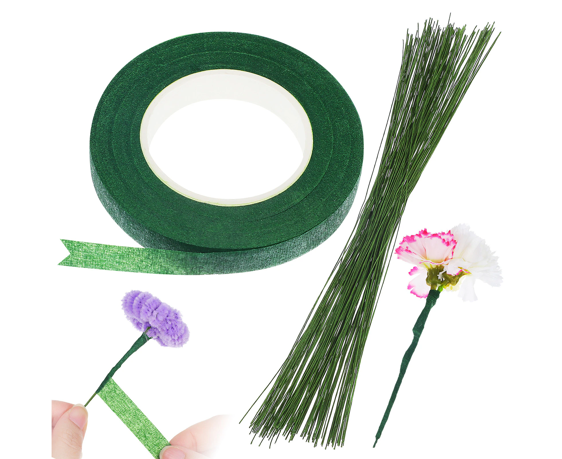 150 Pcs Flower Stems For Crafts Fake Flower Stem Iron Flower Stems Florist Wire Flower Bouquet Accessories