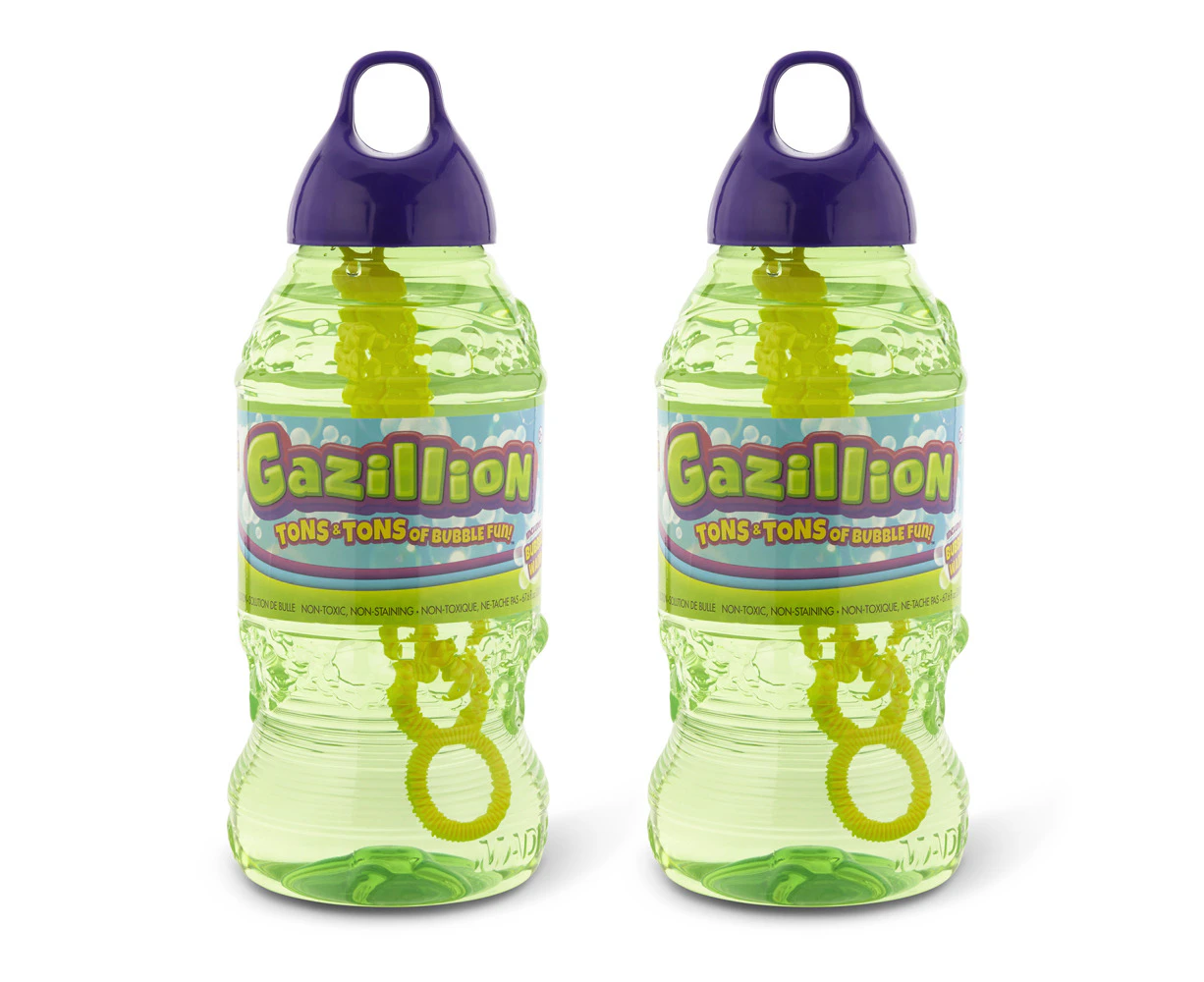 2PK Gazillion Bubbles 2L Liquid Solution Green Kids/Children Outdoor Fun Toy 3+