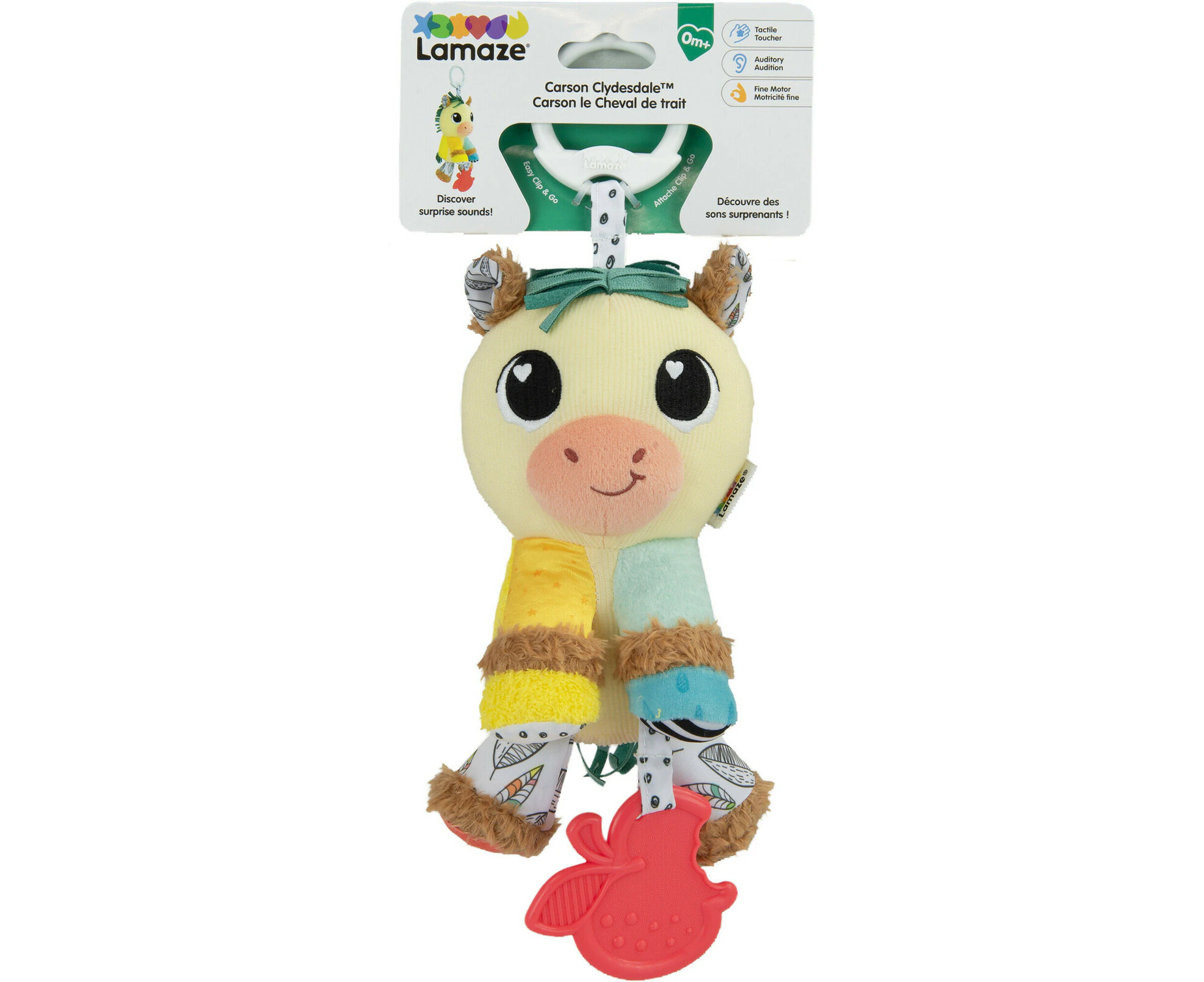 Lamaze Carson Clydesdale Clip & Go Kids/Children Plush Sensory Soft Toy 0+