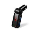 4-in-1 Bluetooth Car Hands-Free Kit with Music Transmitter-Black