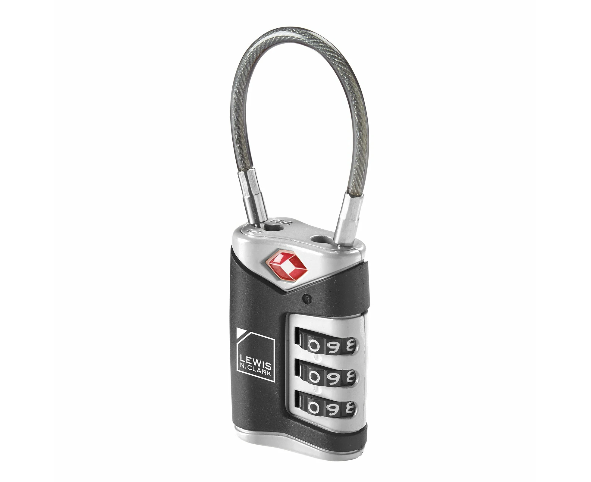 TSA Approved Easy Set Combination Luggage Lock w Steel Cable