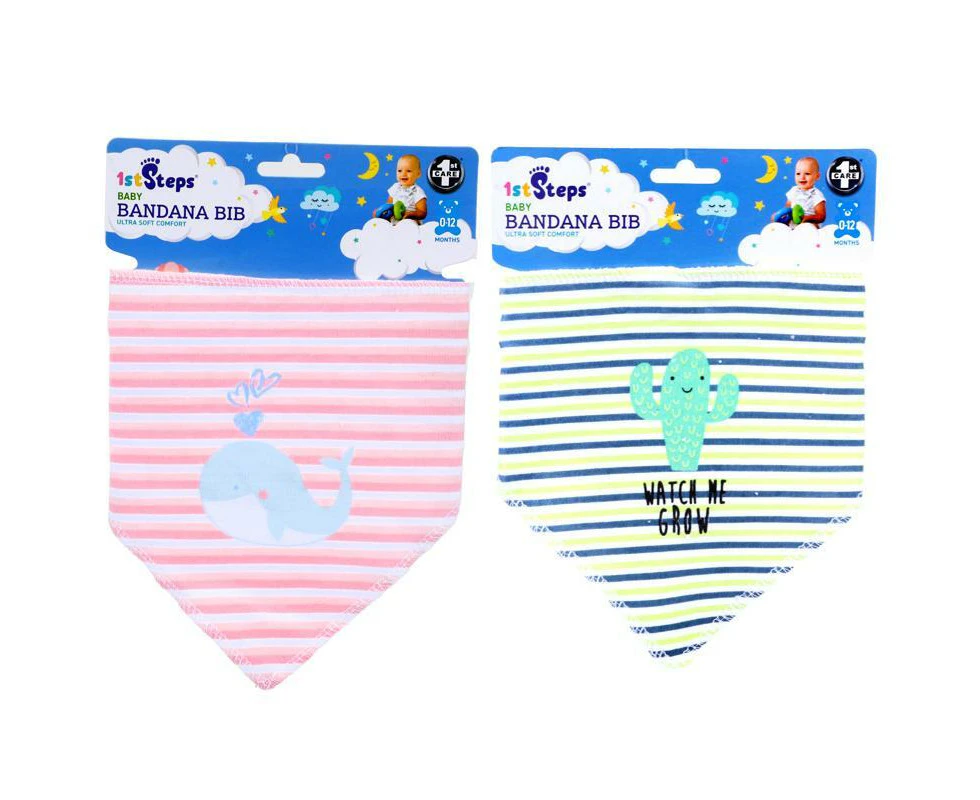 Bib Bandana 0-12mths Striped 1pc