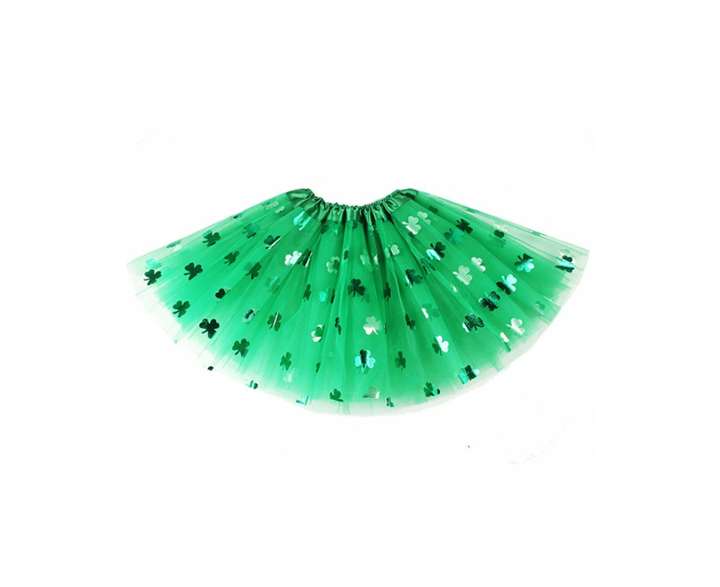 St Patricks Shamrock Clover Tutu Skirt