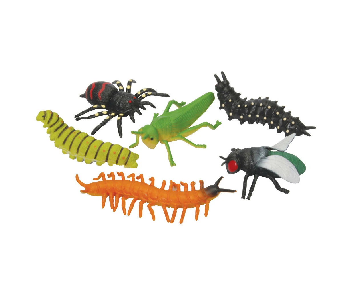 6x Fumfings Stretchy 9cm Beanie Insects Crawlies Creatures Kids Toy 3y+ Assorted