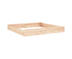 vidaXL Sandbox with Seats Square Solid Wood Pine