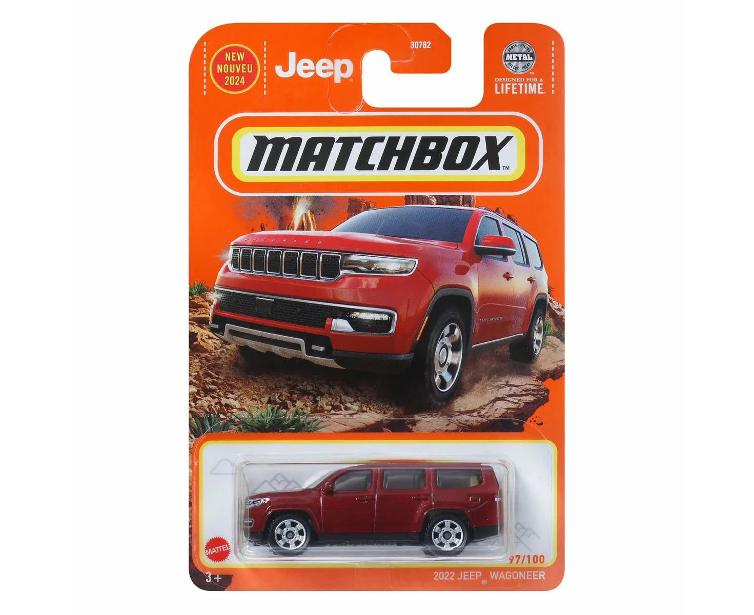 Matchbox Car Collection 2024 Mix 11L Vehicles Long Card - 2022 Jeep Wagoneer Red