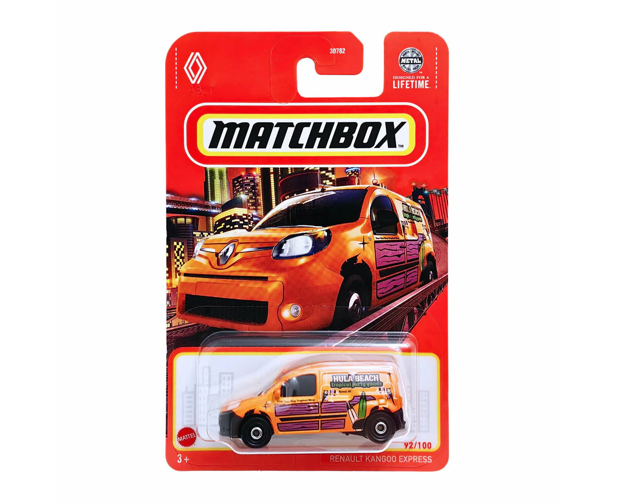 Matchbox Car Collection 2024 Mix 11L Vehicles Long Card - Renault Kangoo Express Orange