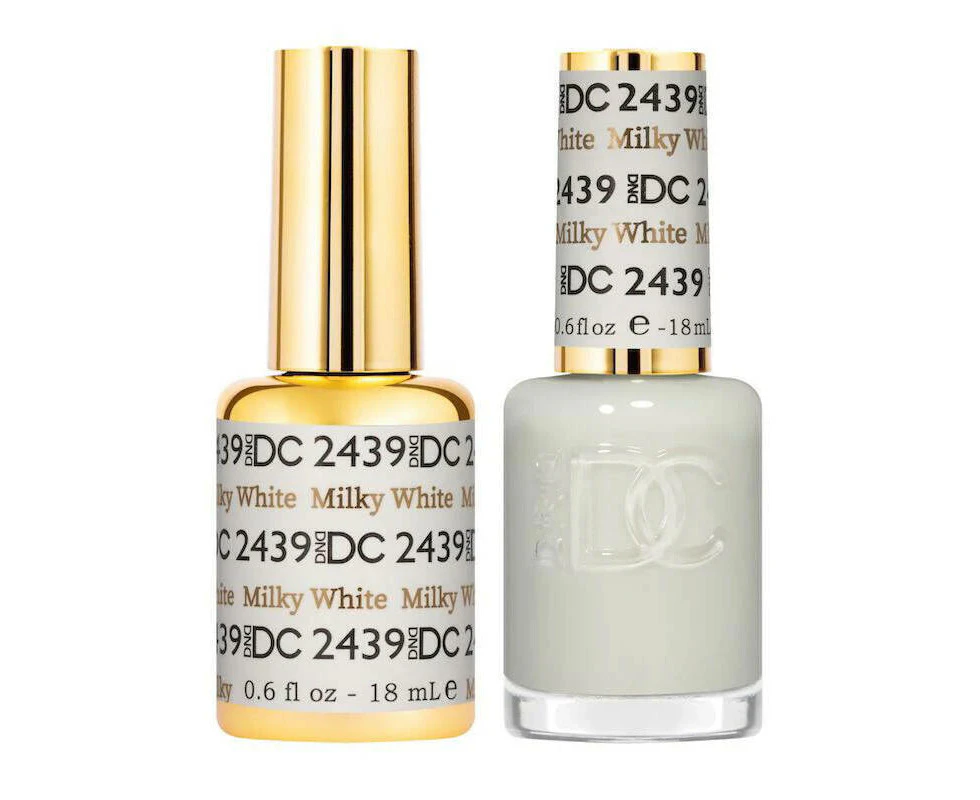 DND 2439 Milky White - DC Sheer Collection Gel & Lacquer Duo 18ml