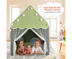 Costway Skin-Friendly Playhouse Play Tent Large Castle Tent w/Star Light Gift Green