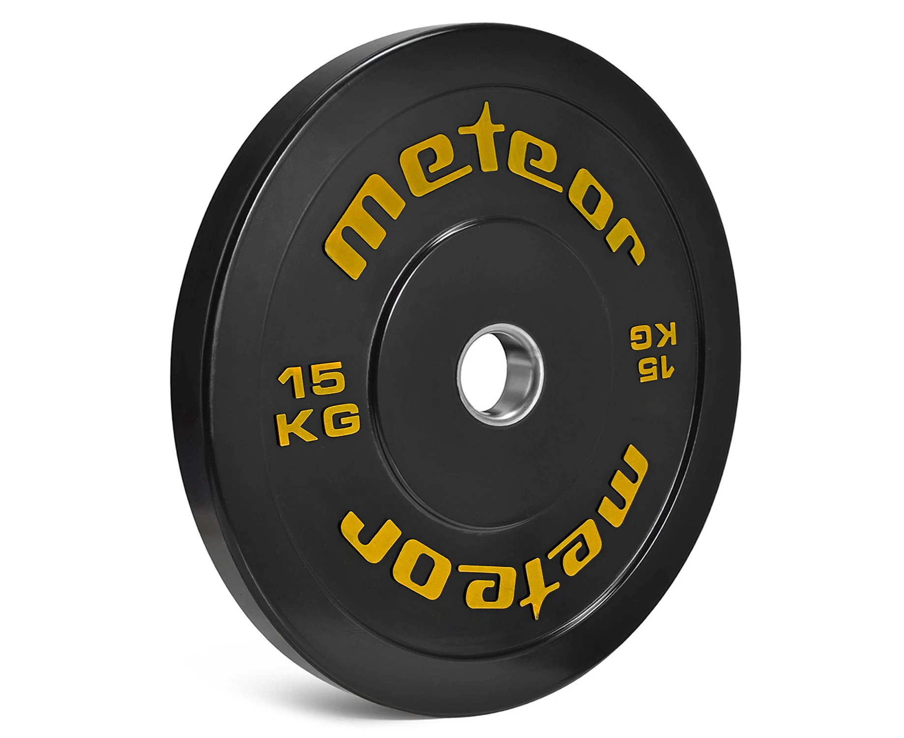 METEOR 15kg Bumper Weight Plates - 50mm Bumper Plates, Olympic Weightlifting Plates for Olympic Barbells (1 Piece)