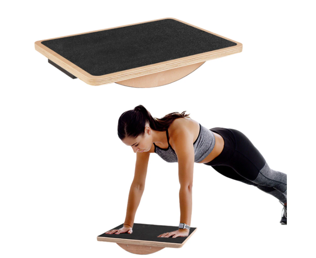 Wooden Professional Balance Board For Fitness Wobble Yoga Pilate Support Max 159KG