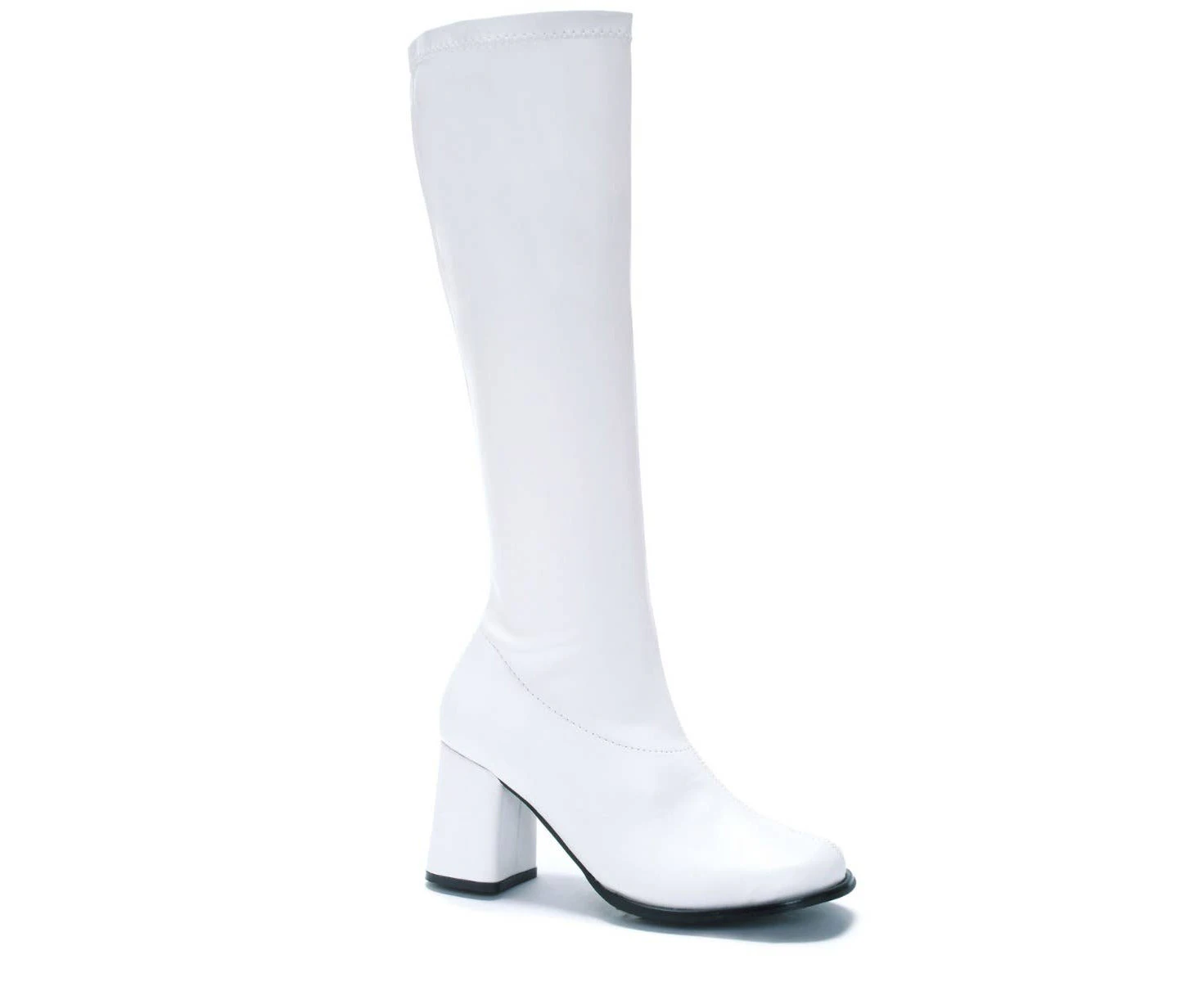 Go Go Women's 1960's White Long Costume Boots Genuine - New