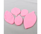 5Pcs 3D Leaf Biscuit Cookies Cutters Molds Silicone Bakery Decorating Tool